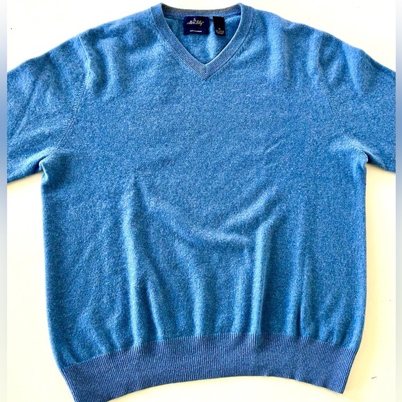 Allen Solly - 100% Cashmere Sweater - Excellent Condition - V-neck -Soft Blue XL - Picture 6 of 12
